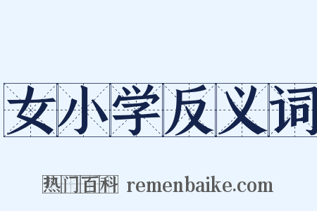 女小学反义词是什么意思的图片